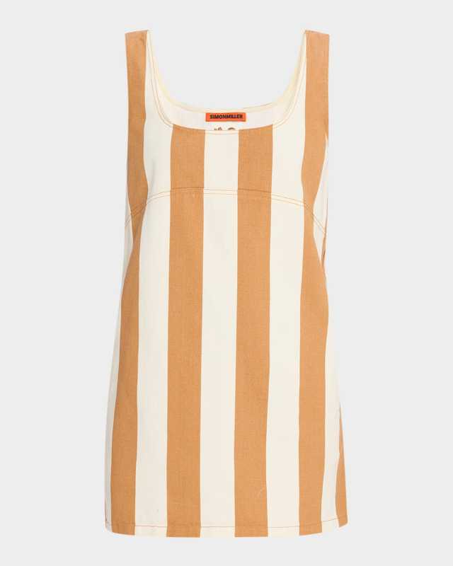 Sahara Striped Denim Mini Dress